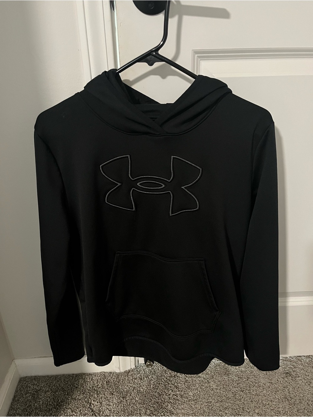 Under Armour Black Logo Hooded Pullover